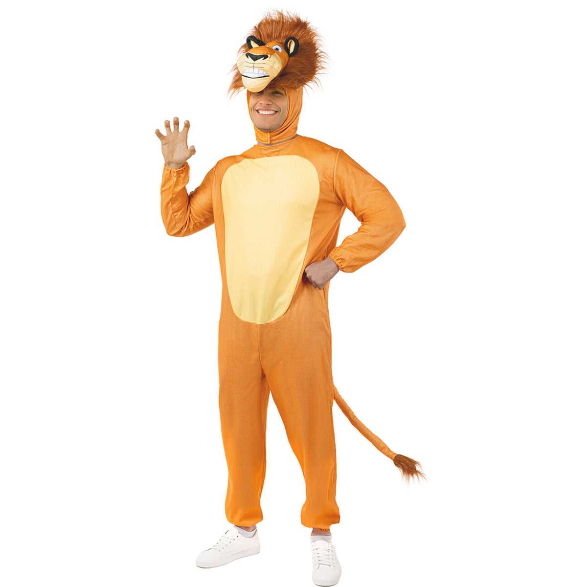 Op deze afbeelding zie je een Kostuums, van het merk Funidelia. Madagascar Alex De Leeuw Man Kostuum