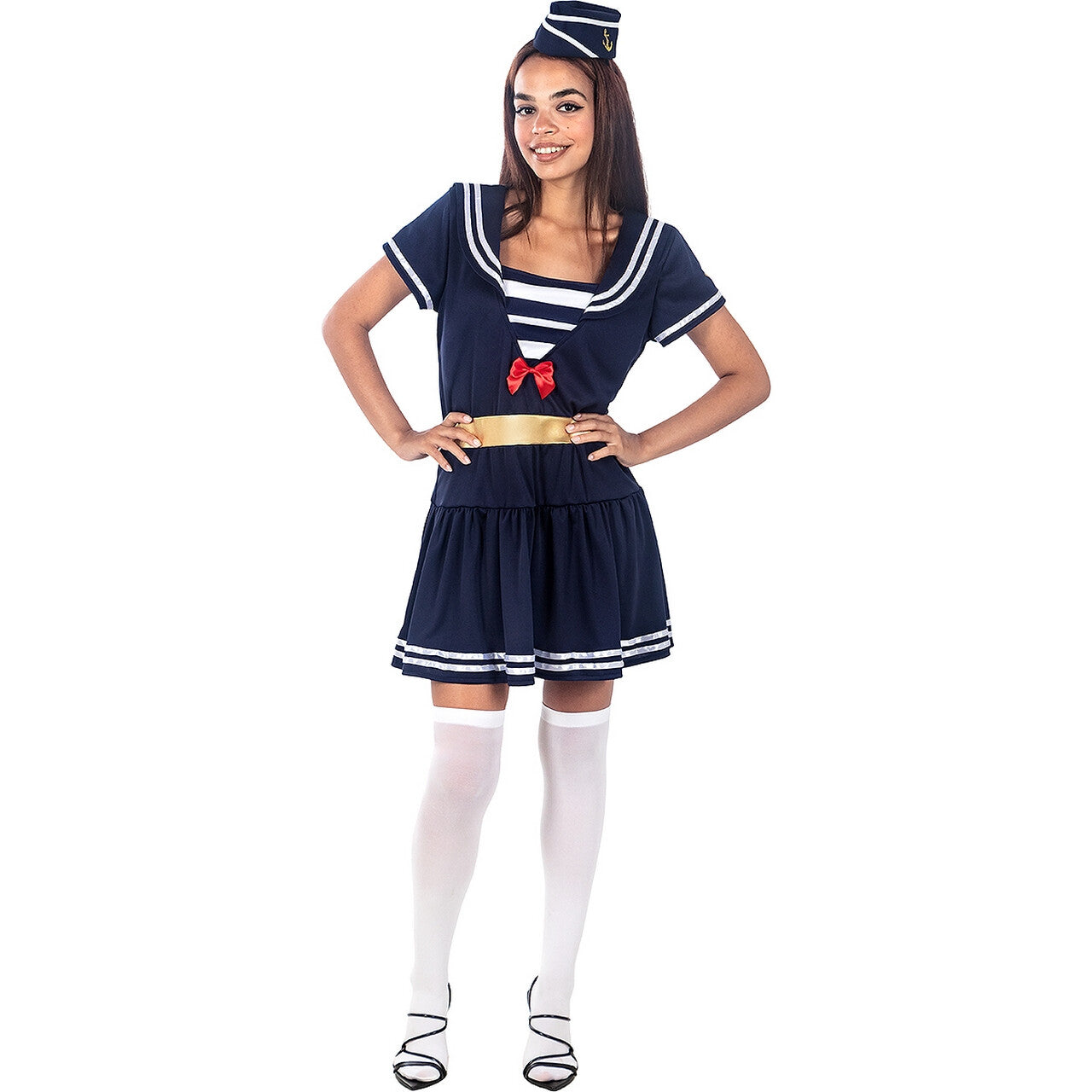 Op deze afbeelding zie je een Kostuums, van het merk Funidelia. Alle Hens Aan Dek Matroos Vrouw Kostuum