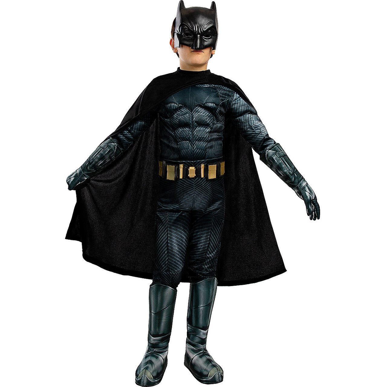 Op deze afbeelding zie je een Kostuums, van het merk Funidelia. Deluxe Batman™ Justice League™ Kind Jongen Kostuum