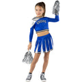 USA Cheers Cheerleader Blauw Meisje Kostuum