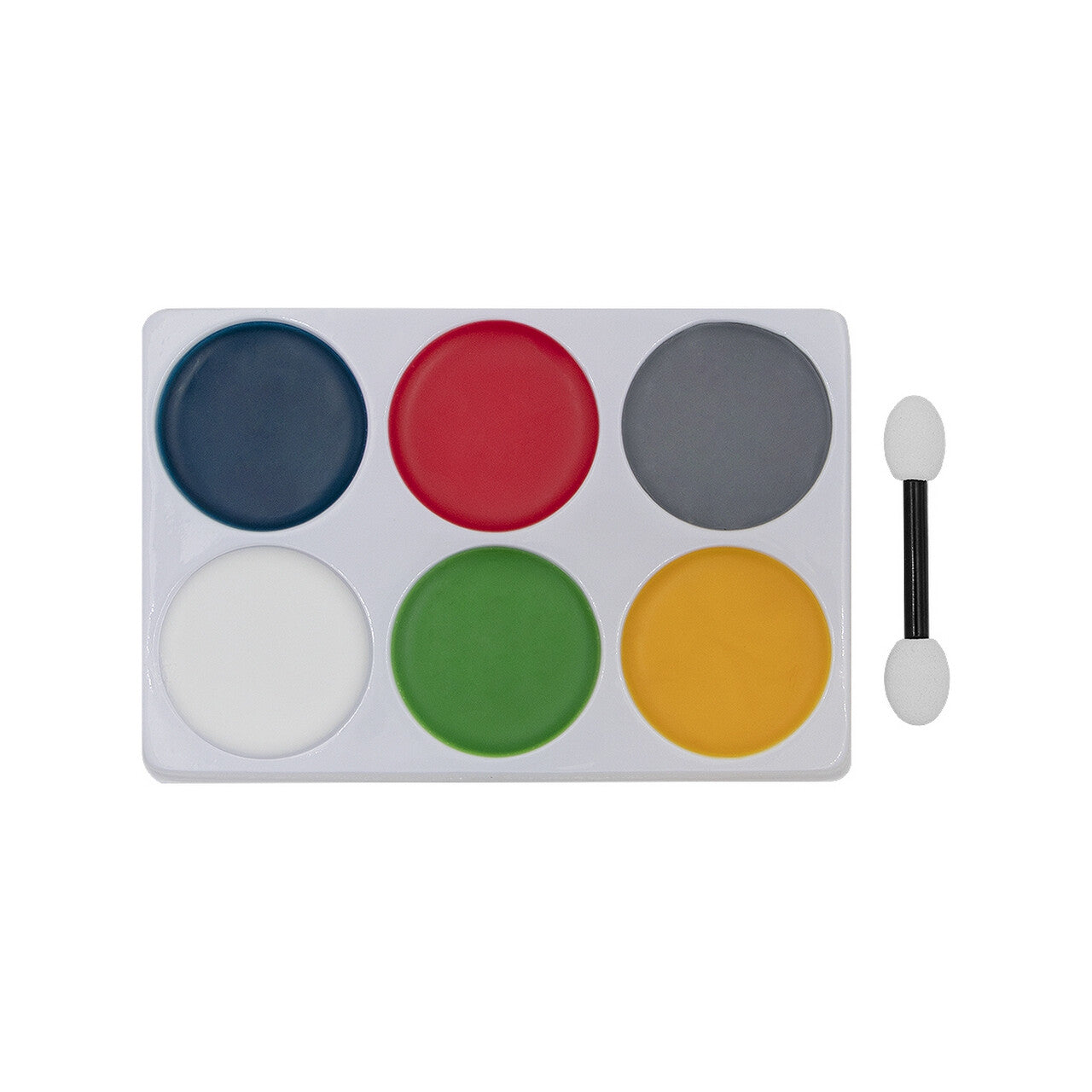 Op deze afbeelding zie je een Accessoires, van het merk Funidelia. Mini Clown Make Up Palette 6 Kleuren