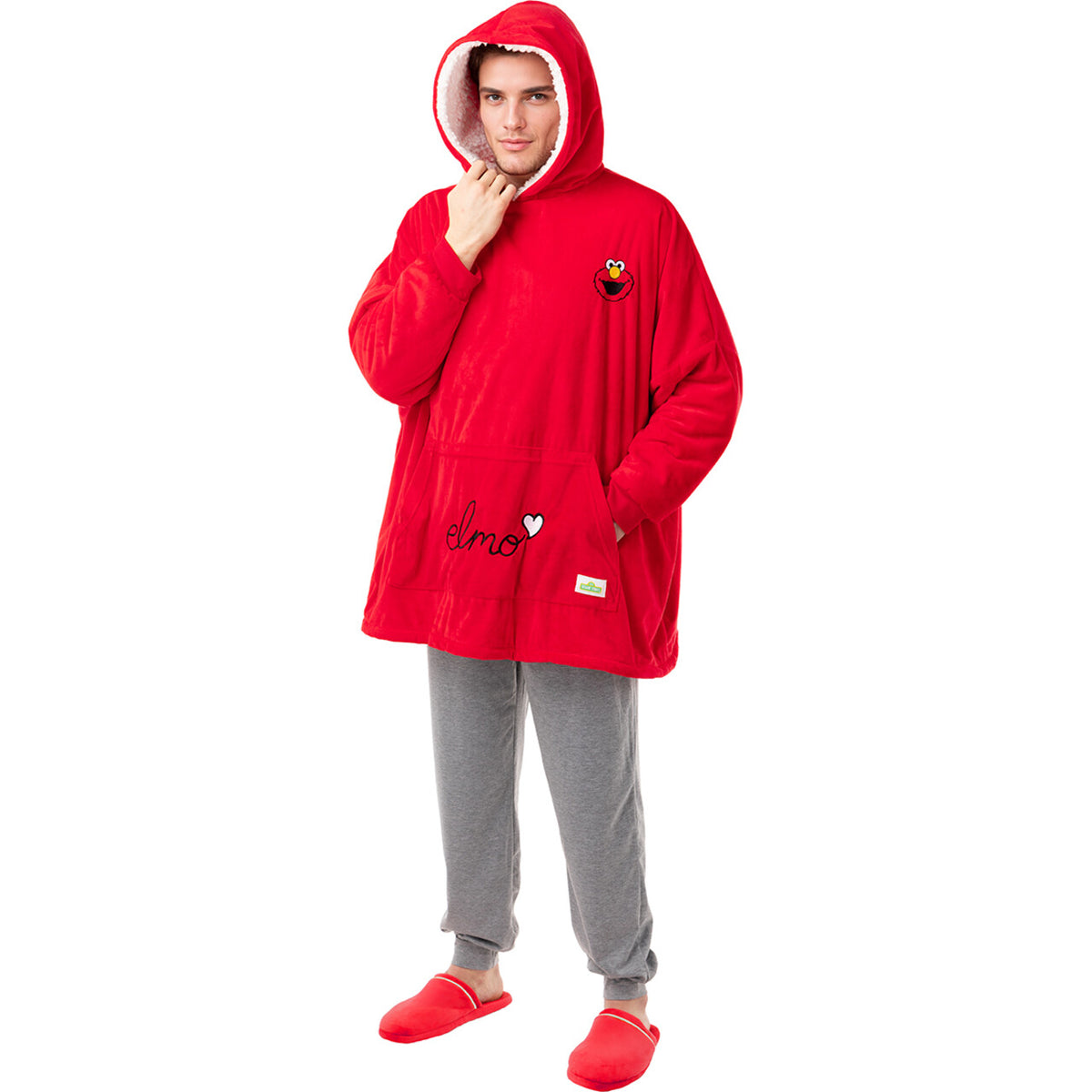 Op deze afbeelding zie je een Kostuums, van het merk Funidelia. Comfy Elmo Hoodie Sesamstraat Unisex