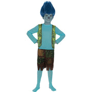 Op deze afbeelding zie je een Kostuums, van het merk Funidelia. Blauwe Trol Knoest Trolls 3 Kind Kostuum