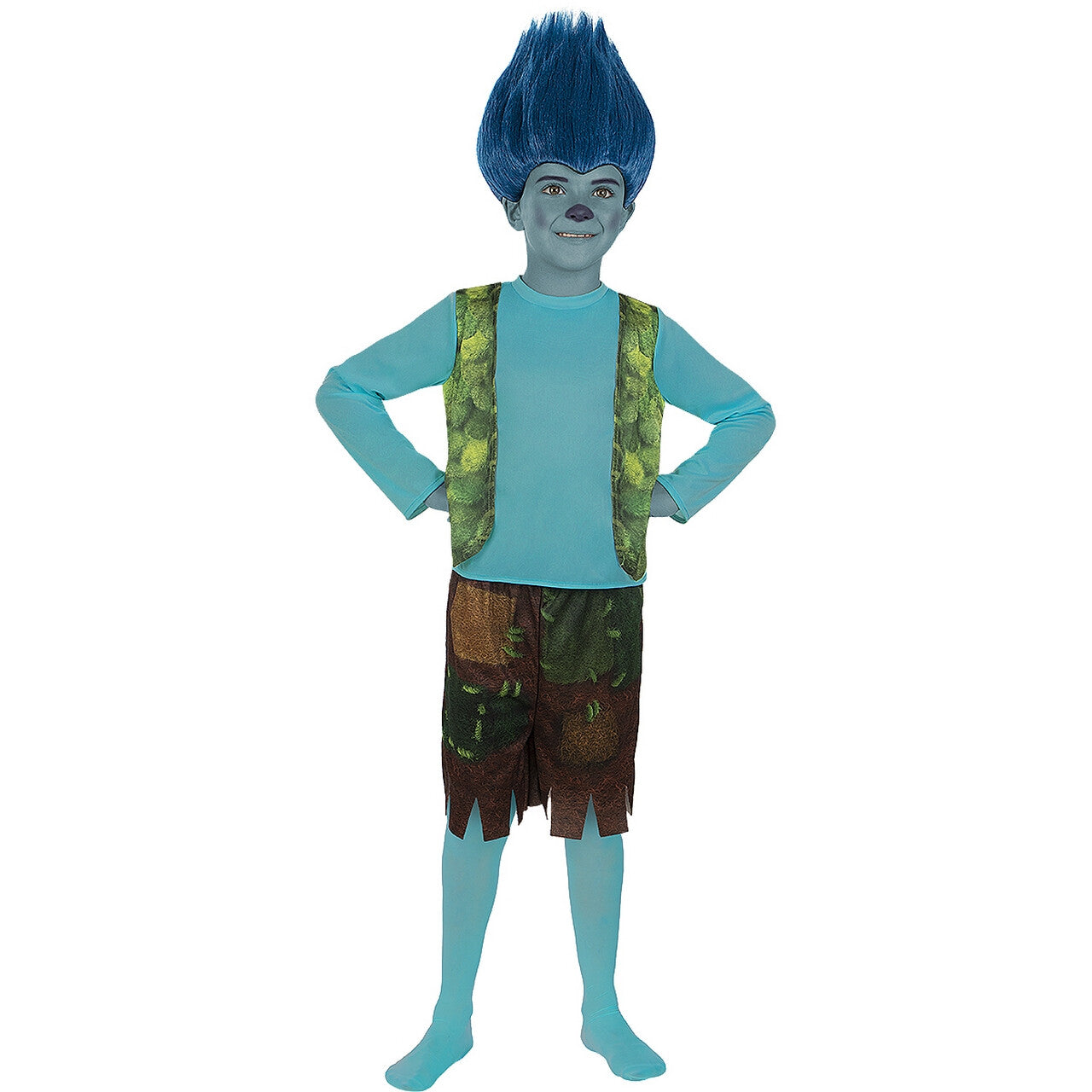 Op deze afbeelding zie je een Kostuums, van het merk Funidelia. Blauwe Trol Knoest Trolls 3 Kind Kostuum