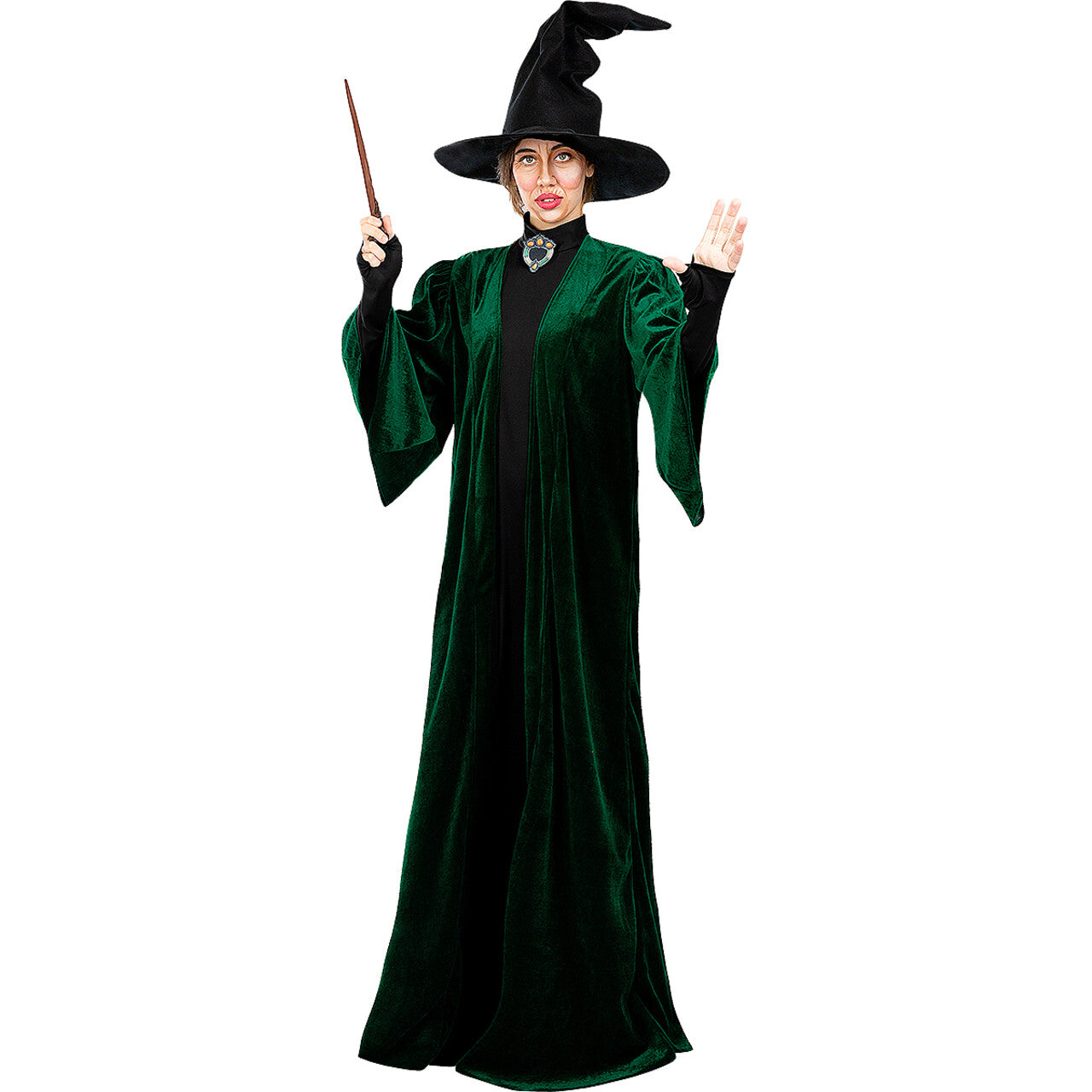 Op deze afbeelding zie je een Kostuums, van het merk Funidelia. Heks Professor Mcgonagall Van Harry Potter Vrouw Kostuum