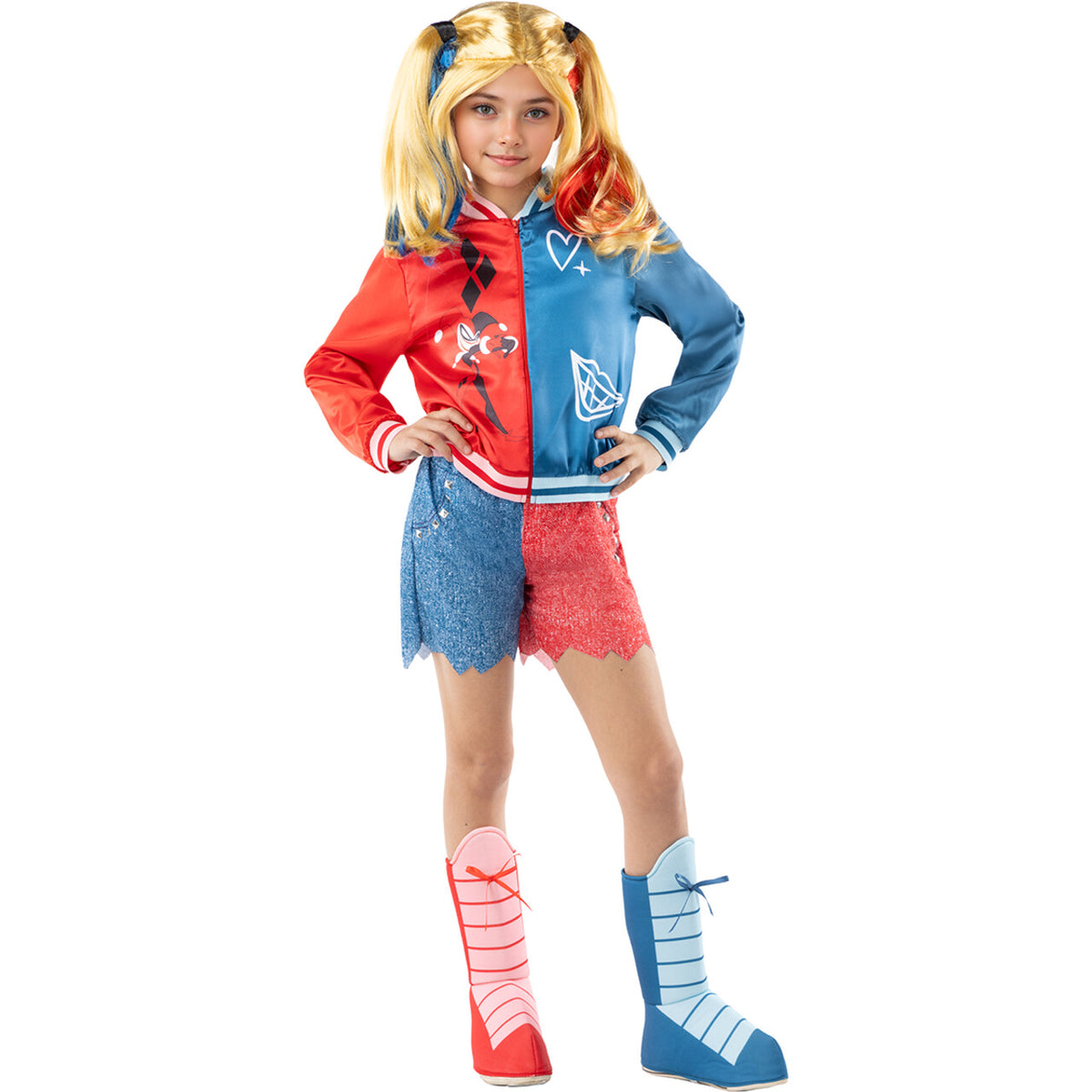Op deze afbeelding zie je een Kostuums, van het merk Funidelia. Harley Quinn™ Chaos Meisje Kostuum