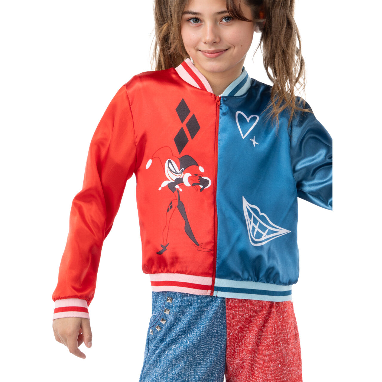Op deze afbeelding zie je een Kostuums, van het merk Funidelia. Harley Quinn™ Chaos Meisje Kostuum