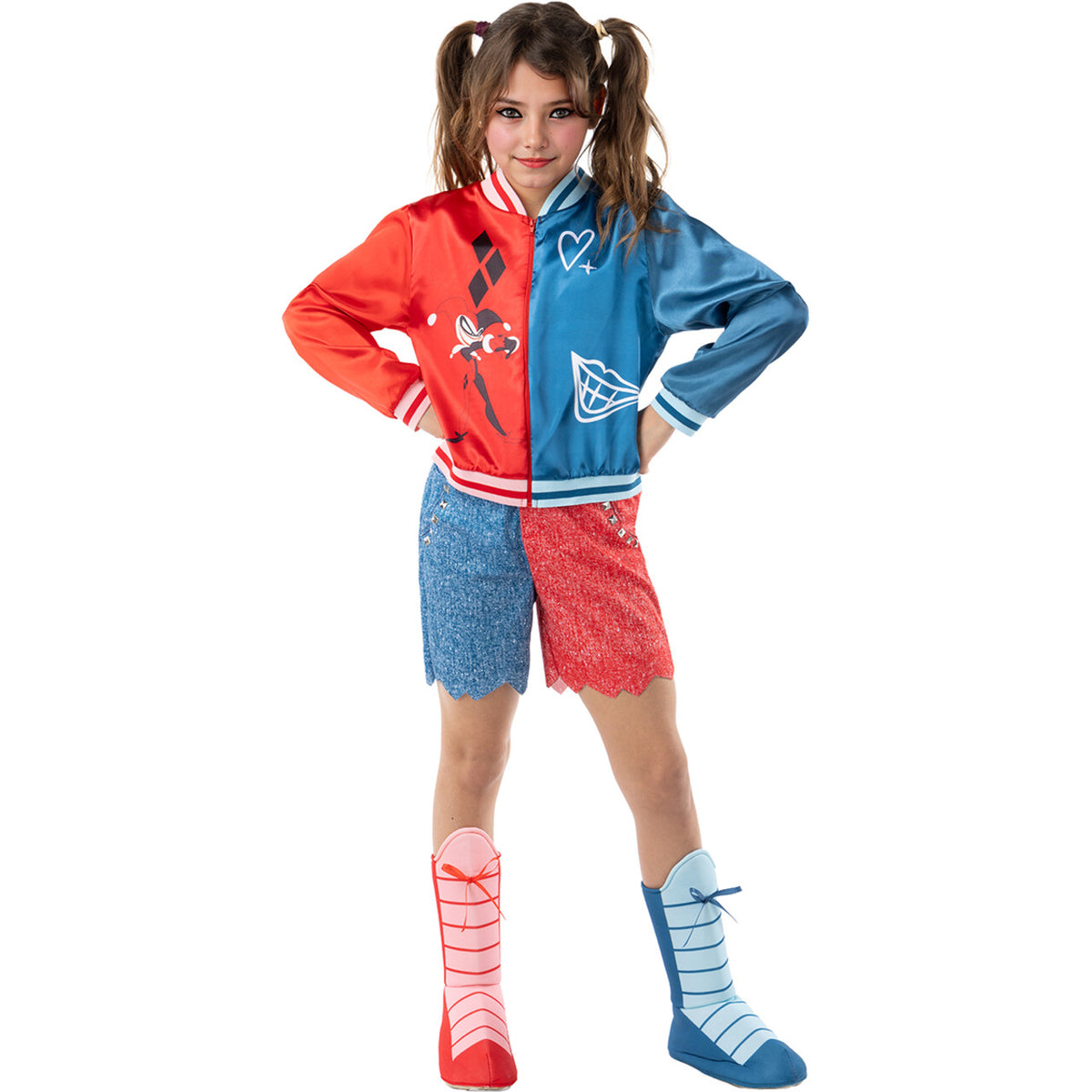 Op deze afbeelding zie je een Kostuums, van het merk Funidelia. Harley Quinn™ Chaos Meisje Kostuum