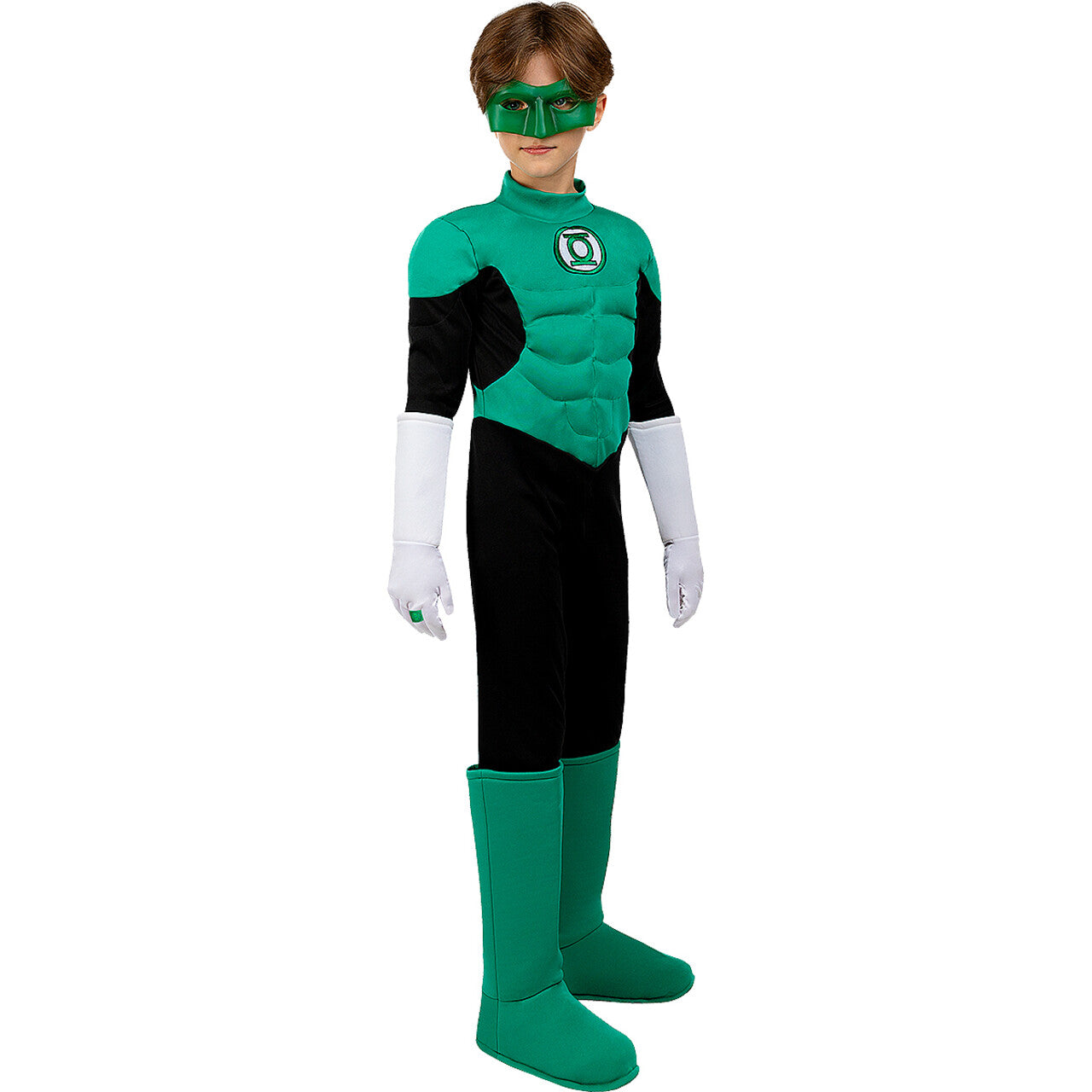 Op deze afbeelding zie je een Kostuums, van het merk Funidelia. Green Lantern Gemaskerde Superheld Jongen Kostuum