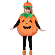 Op deze afbeelding zie je een Kostuums, van het merk Funidelia. Bolle Lachende Pompoen Kind Kostuum