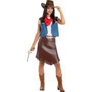 Op deze afbeelding zie je een Kostuums, van het merk Funidelia. Cowgirl Ruth Rodeo Vrouw Kostuum