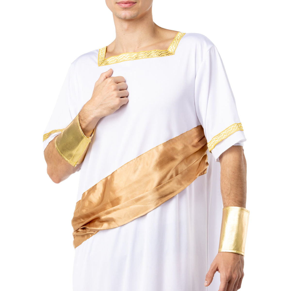 Op deze afbeelding zie je een Kostuums, van het merk Funidelia. Almachtige Griekse God Man Kostuum