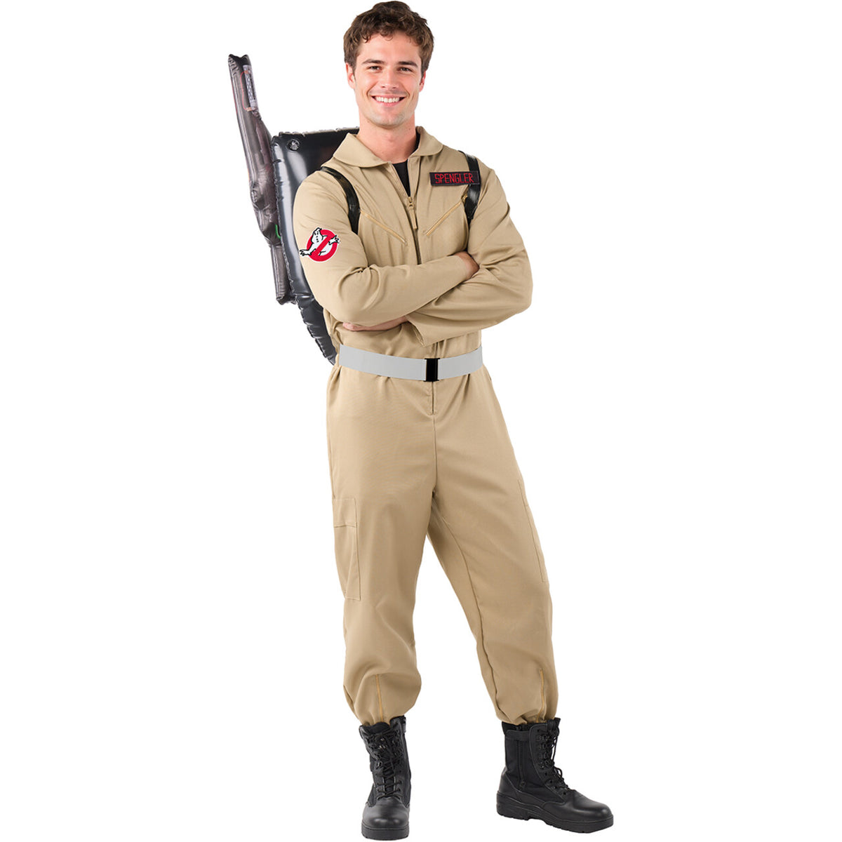 Op deze afbeelding zie je een Kostuums, van het merk Funidelia. Ghostbusters Time To Bust Ghosts Man Kostuum