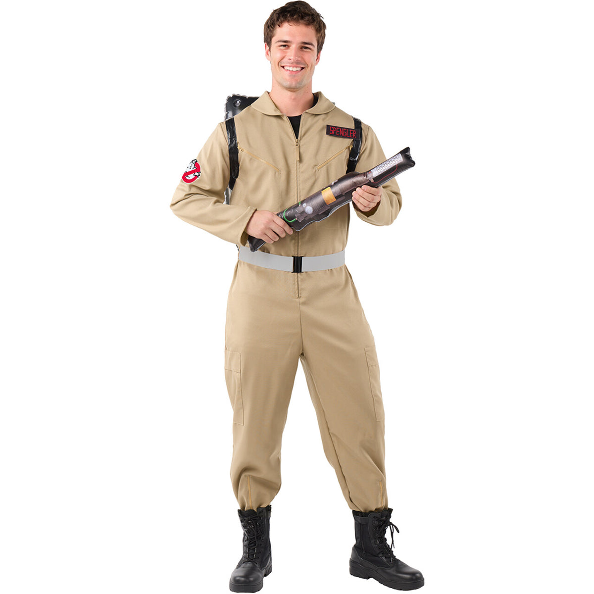 Op deze afbeelding zie je een Kostuums, van het merk Funidelia. Ghostbusters Time To Bust Ghosts Man Kostuum