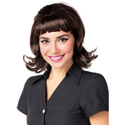 Op deze afbeelding zie je een Accessoires, van het merk Funidelia. Grease Jaren 50 Pruik Bruin