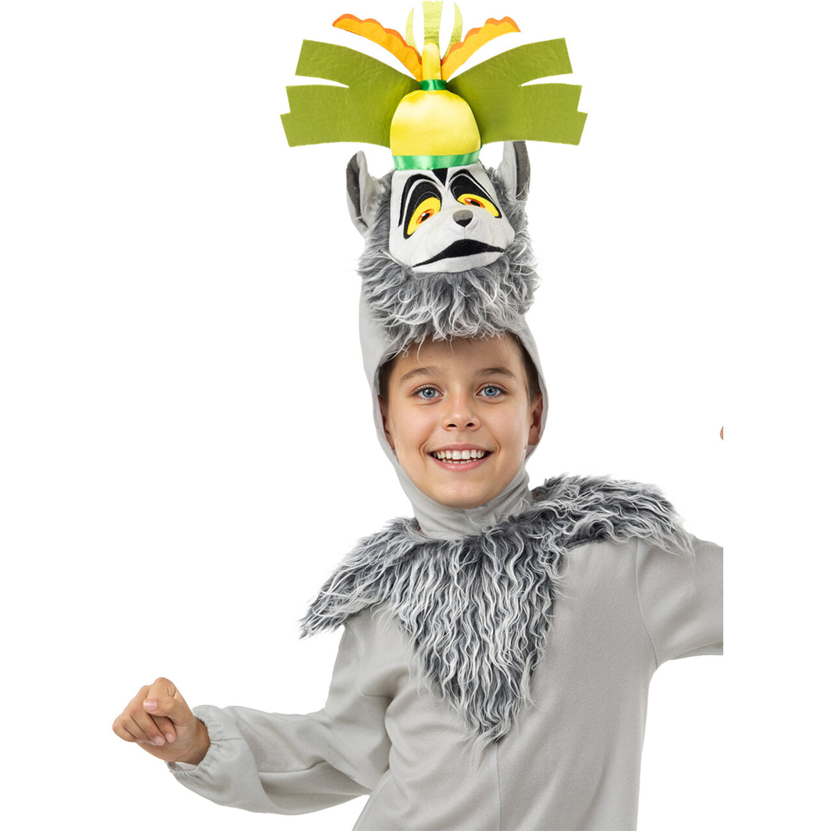 Op deze afbeelding zie je een Kostuums, van het merk Funidelia. Madagascar Ringstaartmaki King Julien Kind Kostuum