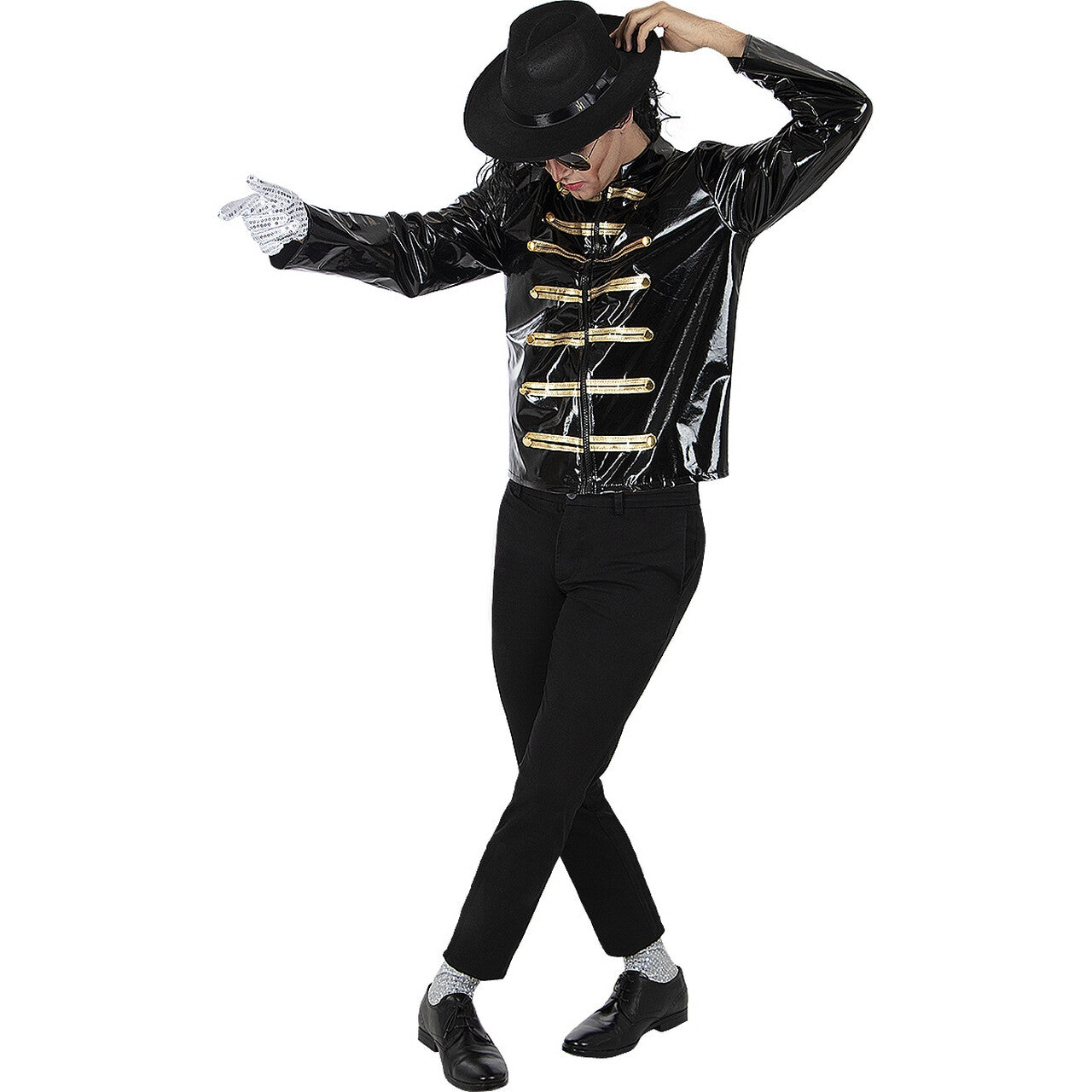 Op deze afbeelding zie je een Kostuums, van het merk Funidelia. Michael Jackson King Of Pop Jas Zwart