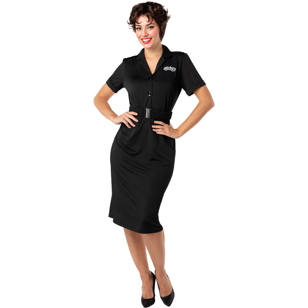 Op deze afbeelding zie je een Kostuums, van het merk Funidelia. Rizzo Grease Vrouw Kostuum