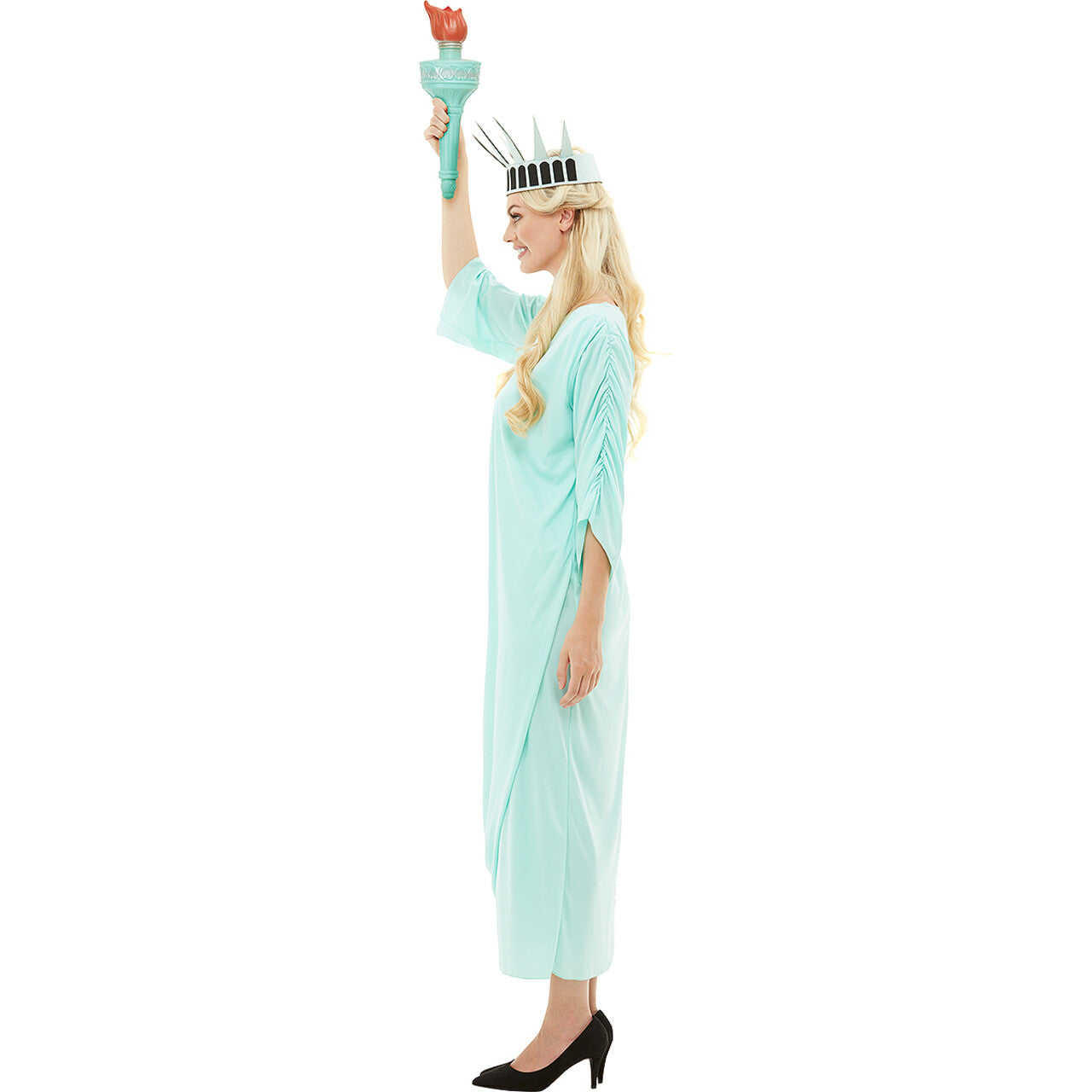 Op deze afbeelding zie je een Kostuums, van het merk Funidelia. Voel Je Vrijheidsbeeld Vrouw Kostuum