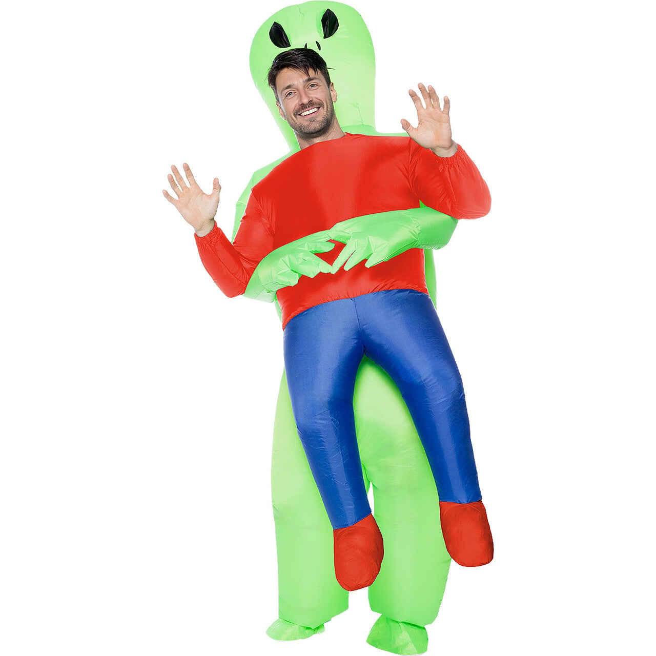Op deze afbeelding zie je een Kostuums, van het merk Funidelia. Ontvoerd Door Een Opblaasbare Alien Kostuum