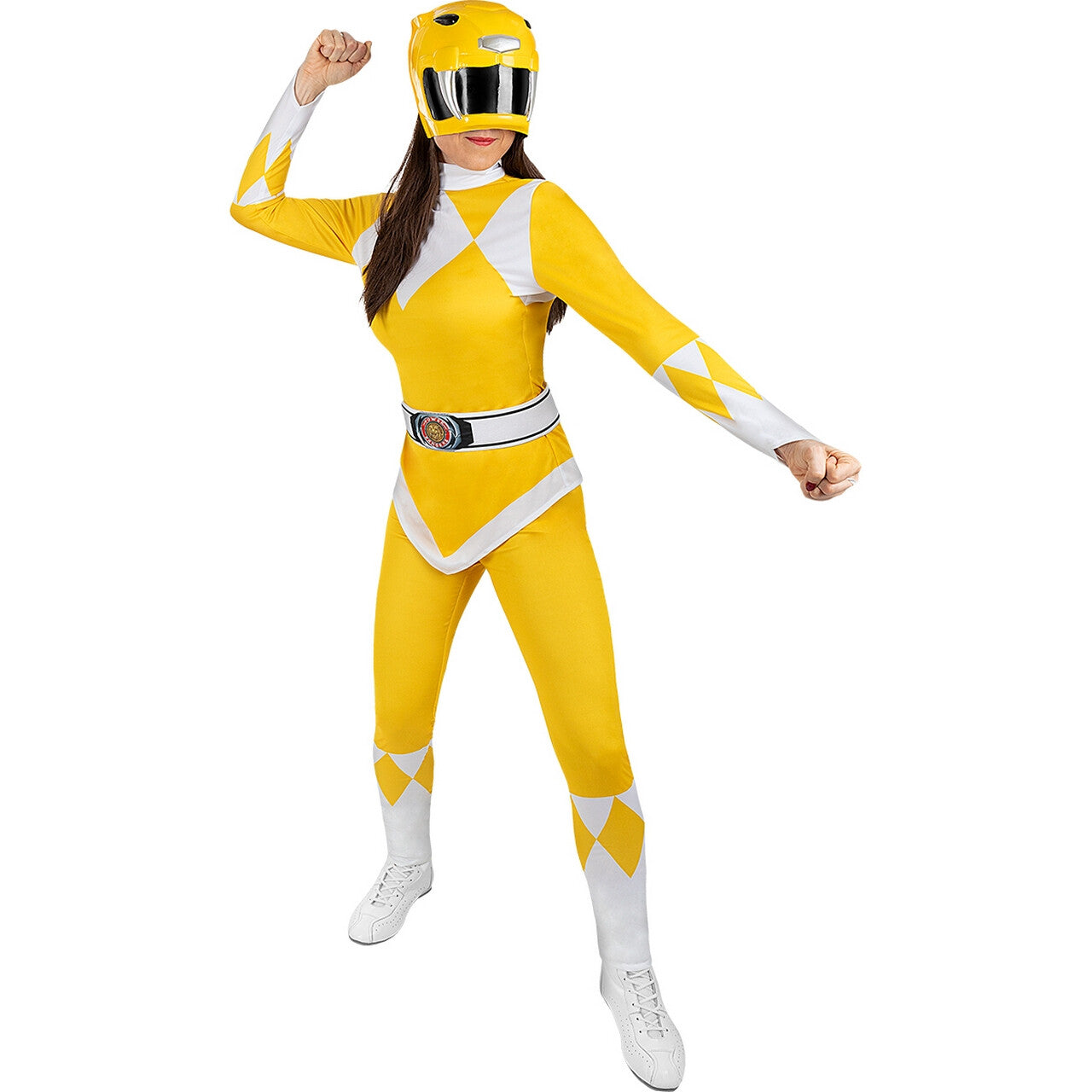Op deze afbeelding zie je een Kostuums, van het merk Funidelia. Trini Kwan Gele Power Ranger Vrouw Kostuum