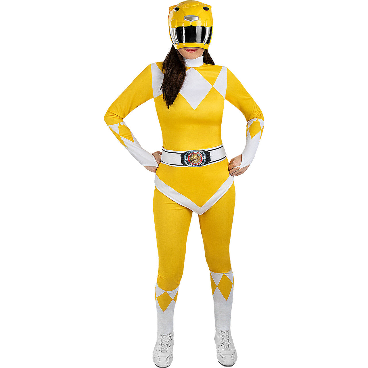 Op deze afbeelding zie je een Kostuums, van het merk Funidelia. Trini Kwan Gele Power Ranger Vrouw Kostuum