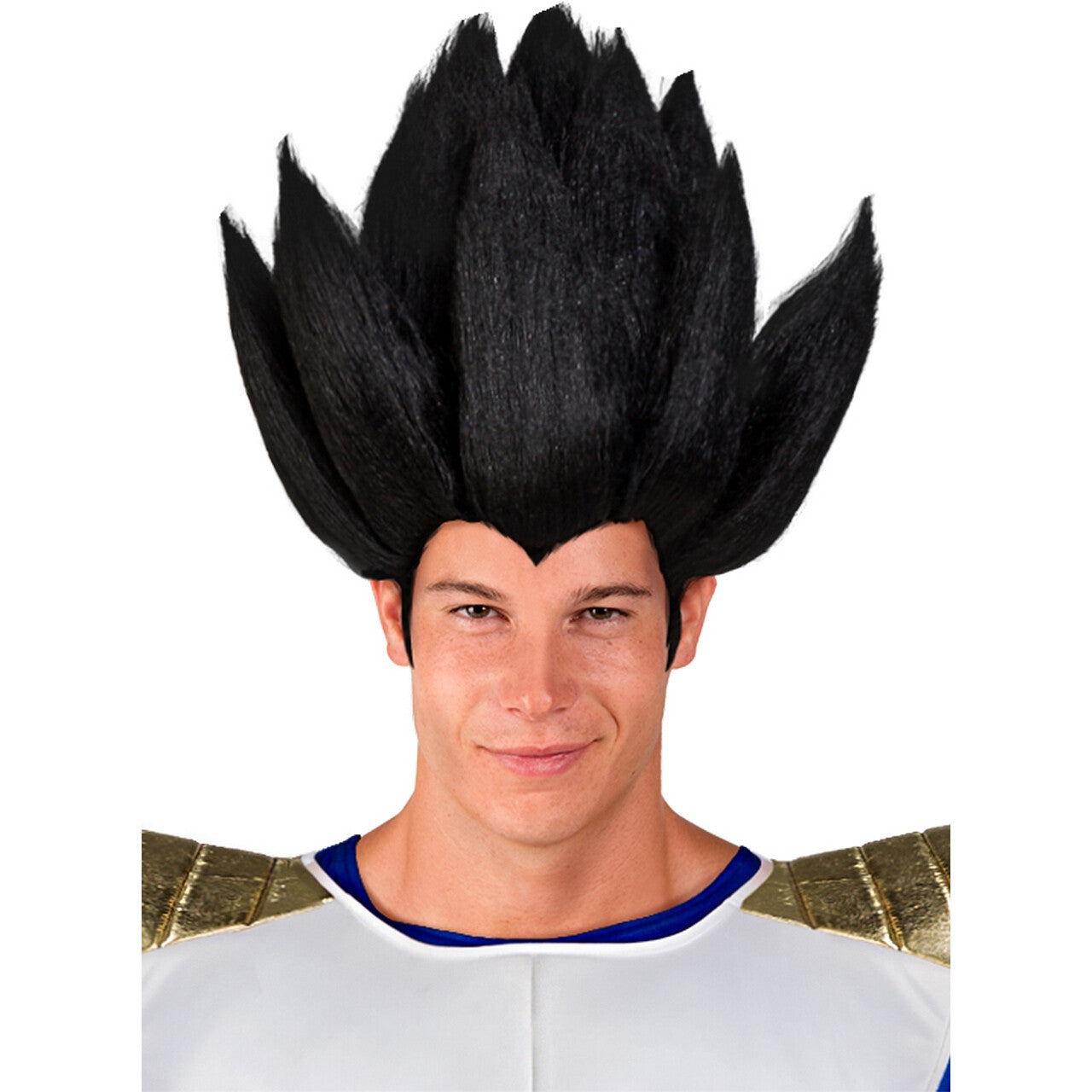 Op deze afbeelding zie je een Accessoires, van het merk Funidelia. Vegeta Pruik Met Hoge Zwarte Spikes