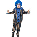 Evil Blue Clown Jongen Kostuum