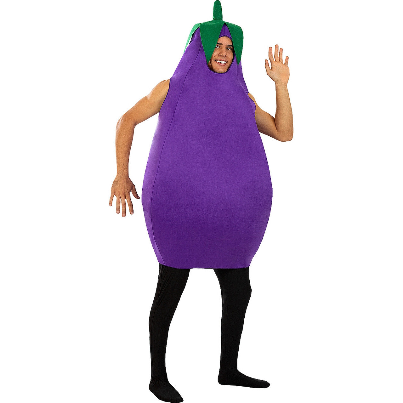 Op deze afbeelding zie je een Kostuums, van het merk Funidelia. Paarse Gezonde Aubergine Kostuum