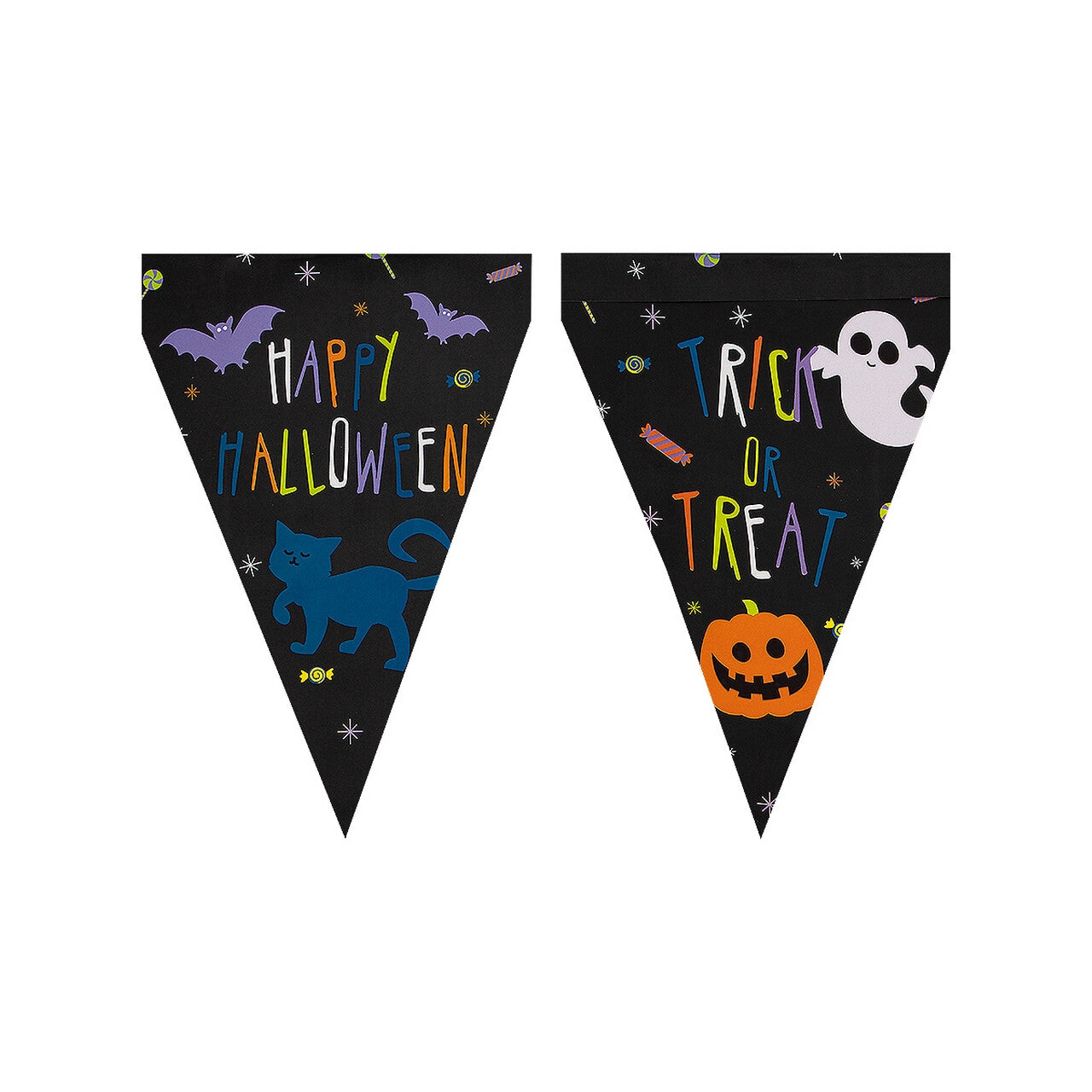 Op deze afbeelding zie je een Decoratie, van het merk Funidelia. Vlaggenlijn Happy Halloween 3 Meter