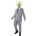 Gestreepte Gek Beetlejuice Man Kostuum