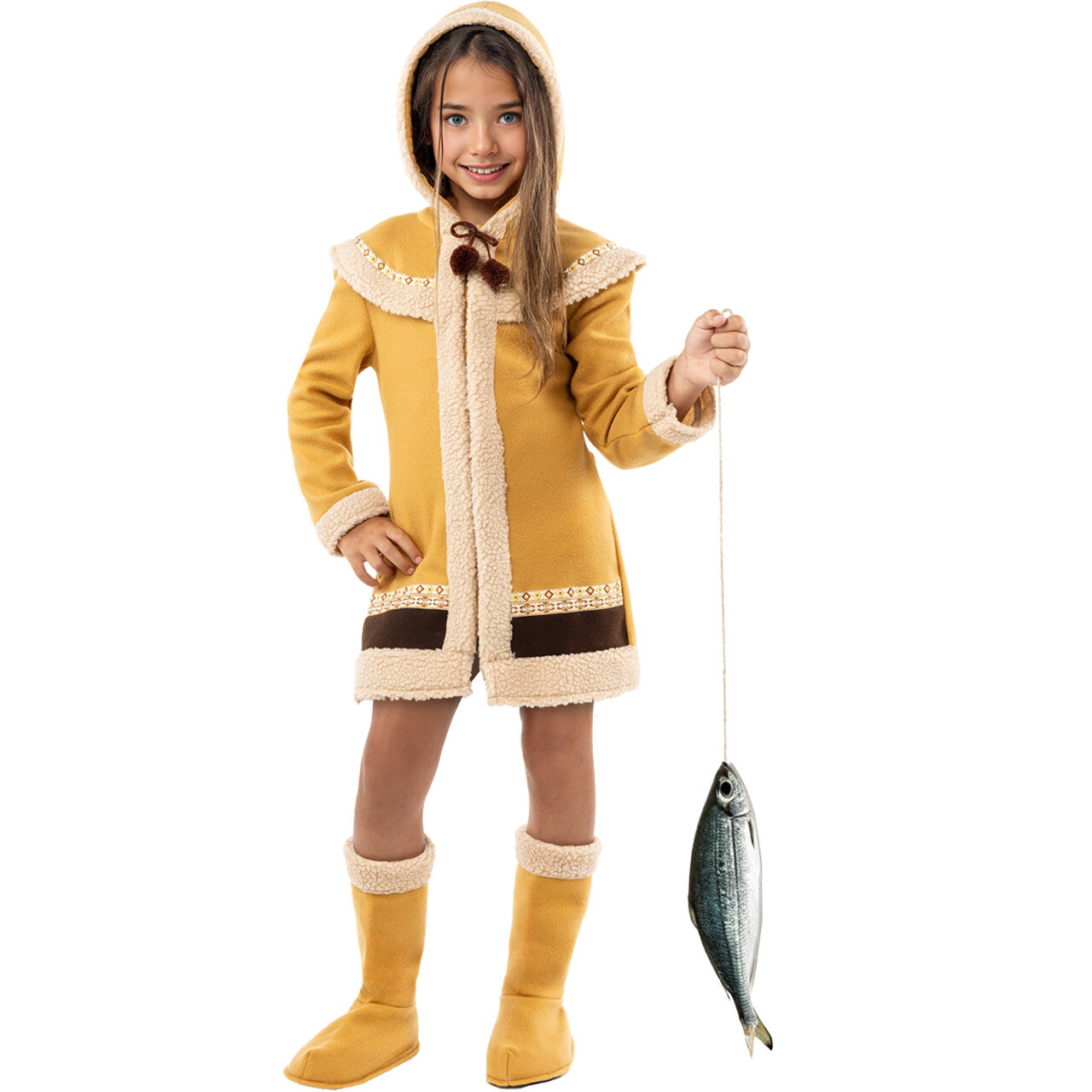 Op deze afbeelding zie je een Kostuums, van het merk Funidelia. Vissersmeisje Op De Noordpool Kostuum