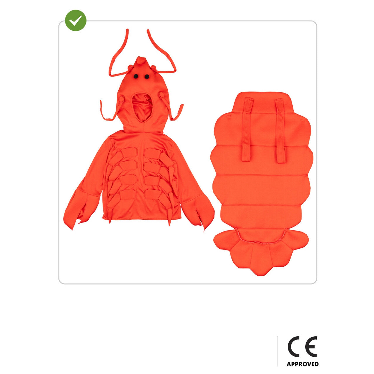 Op deze afbeelding zie je een Kostuums, van het merk Funidelia. Freek De Gekookte Kreeft Kind Kostuum