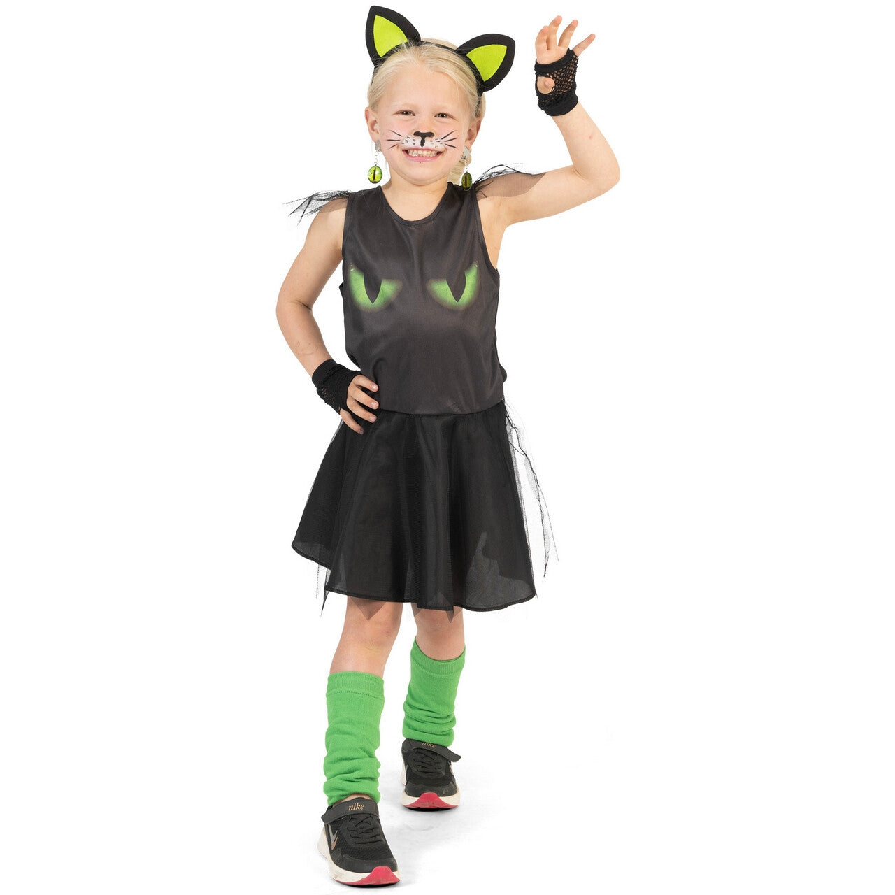 Op deze afbeelding zie je een Kostuums, van het merk Funny Fashion. Sneaky Cat Kind Meisje Kostuum