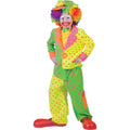 Groen Gele Stippen Clown Fluorino Jongen Kostuum