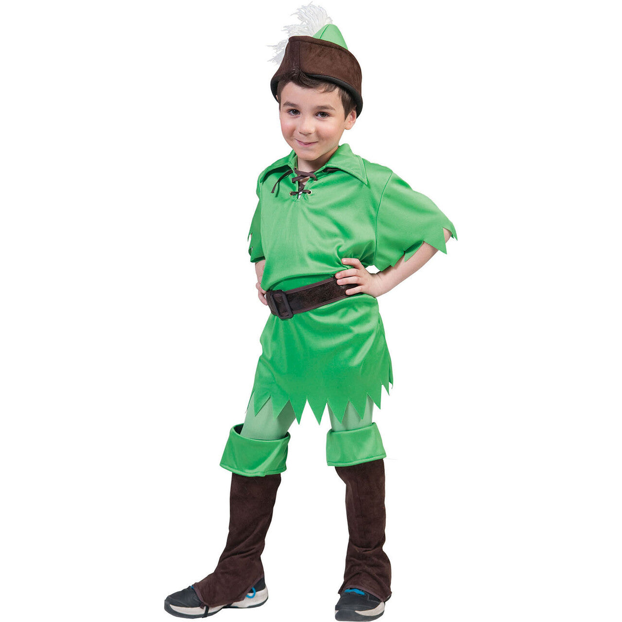 Op deze afbeelding zie je een Kostuums, van het merk Funny Fashion. Peter Pan Fantasia Pak Jongen