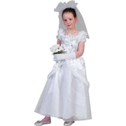 Op deze afbeelding zie je een Kostuums, van het merk Funny Fashion. Mini Bruidje In Het Wit Meisje Kostuum