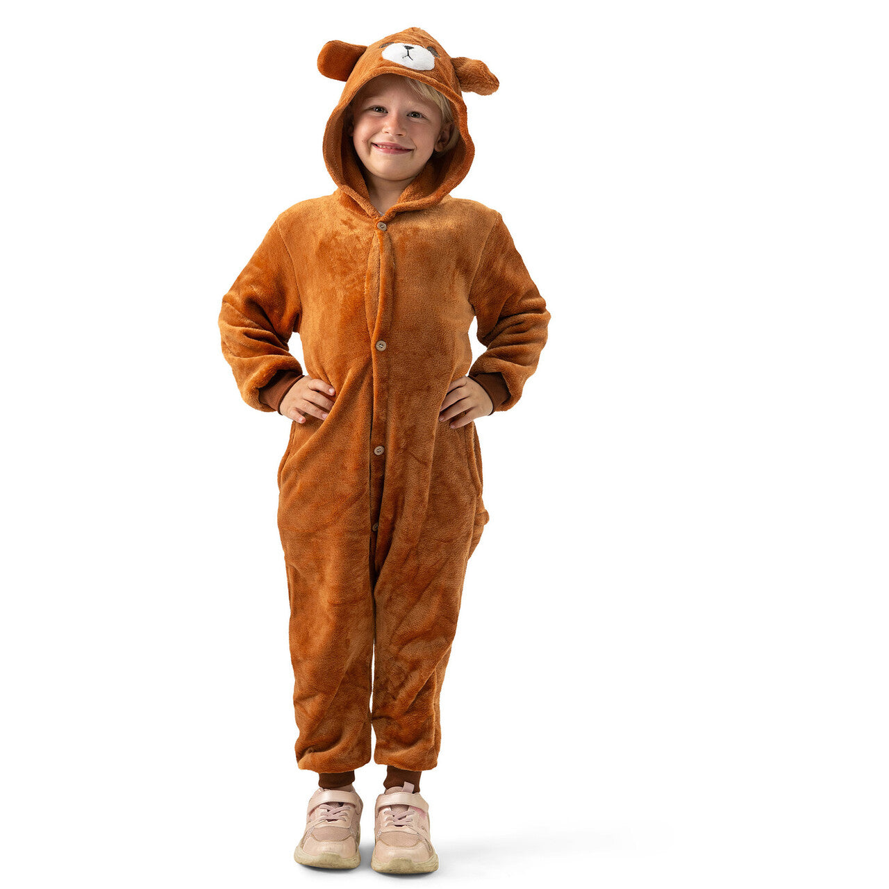Op deze afbeelding zie je een Kostuums, van het merk Funny Fashion. Boris De Bruine Beer Kind Kostuum