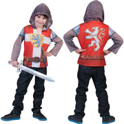 Op deze afbeelding zie je een Kostuums, van het merk Funny Fashion. 3d Shirt Ridder Jongen Kostuum