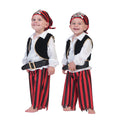 Machtige Rood Zwarte Mini Piraat Jongen Kostuum