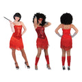 Glitter Fancy Flapper Jurk Rood Vrouw