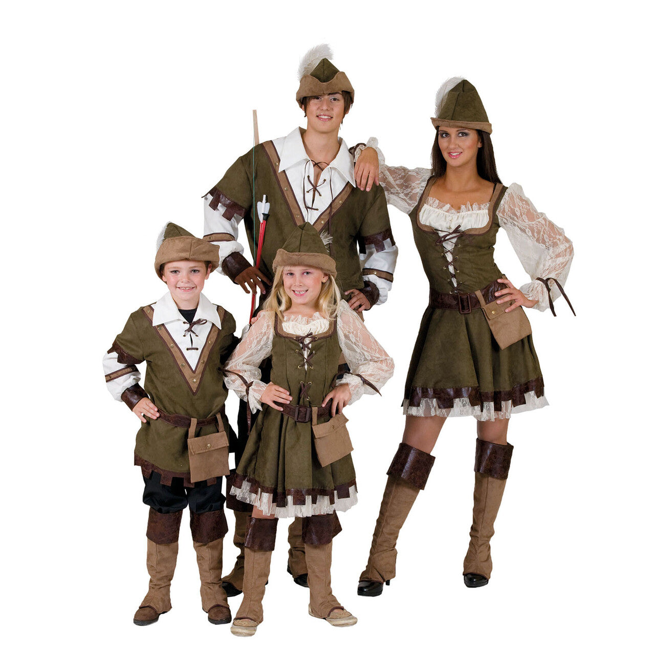 Op deze afbeelding zie je een Kostuums, van het merk Funny Fashion. Robin Hood De Armenhelper Jurk Vrouw