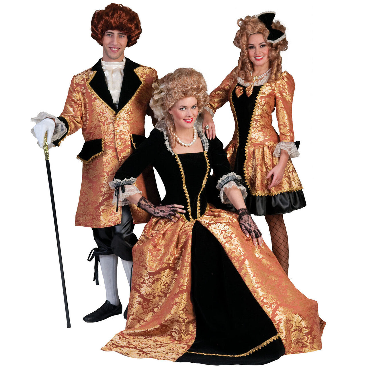 Op deze afbeelding zie je een Kostuums, van het merk Funny Fashion. Baroque Lafleur Jurk Lang Vrouw
