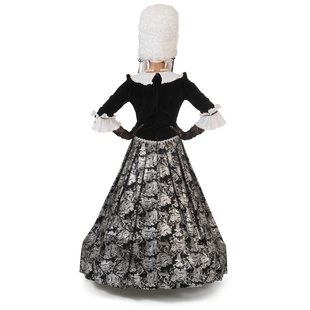 Op deze afbeelding zie je een Kostuums, van het merk Funny Fashion. Barok Lady Silverbeauty Vrouw Kostuum