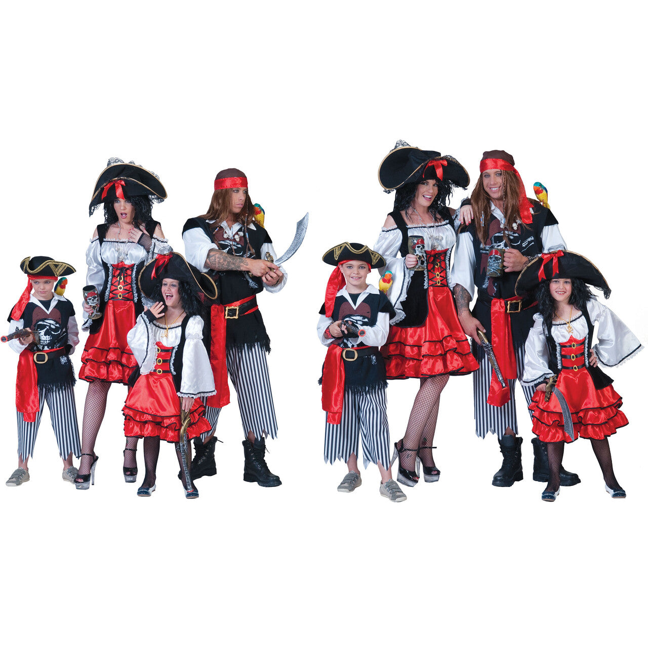 Op deze afbeelding zie je een Kostuums, van het merk Funny Fashion. Piraat Nieuw Amsterdam Jurk Vrouw