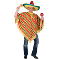 Orale Amigo Poncho Geel Groen Rood Kostuum