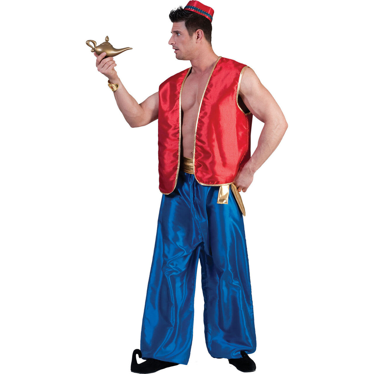 Op deze afbeelding zie je een Kostuums, van het merk Funny Fashion. 1001 Nachten Vest Rood Man
