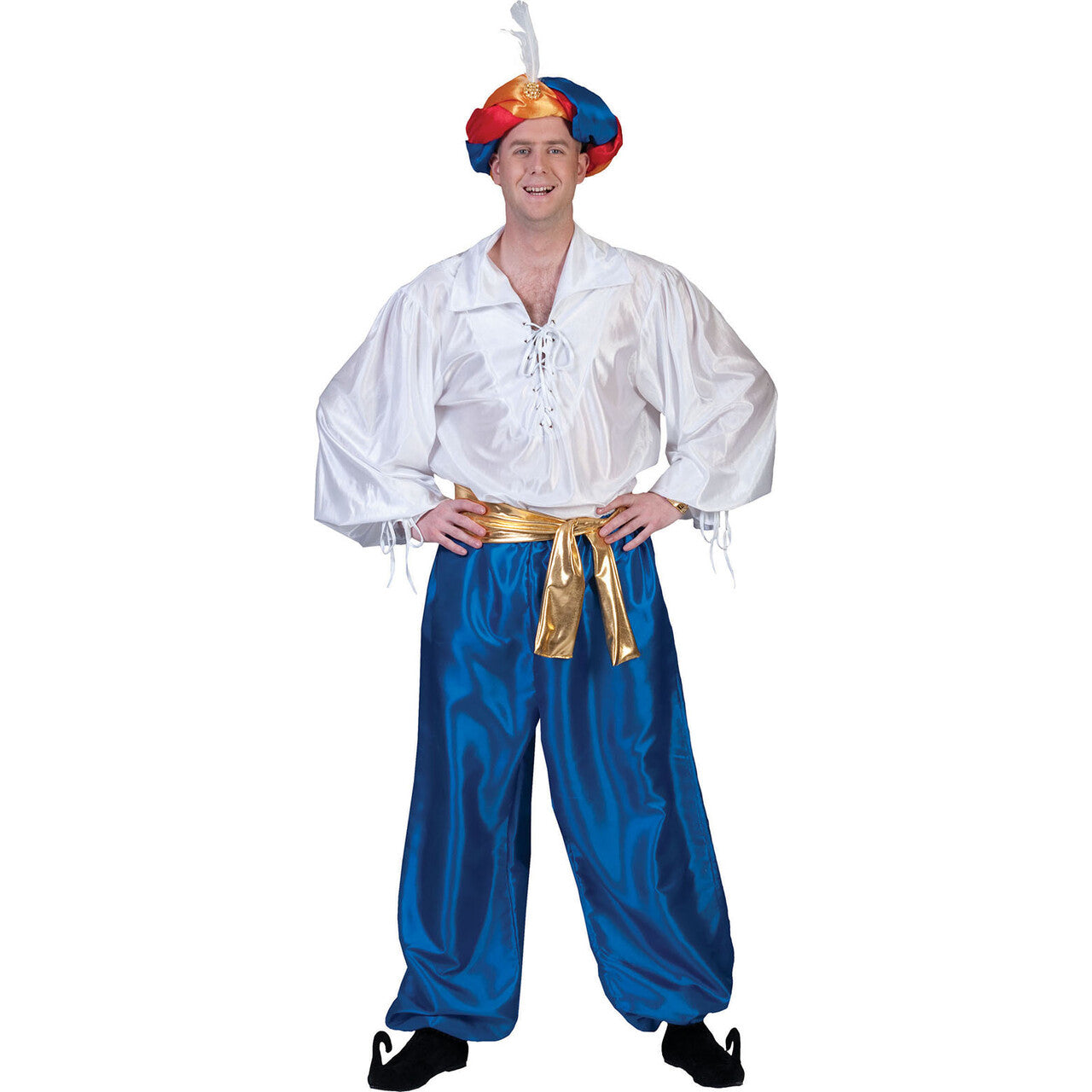Op deze afbeelding zie je een Kostuums, van het merk Funny Fashion. 1001 Nachten Broek Blauw Man