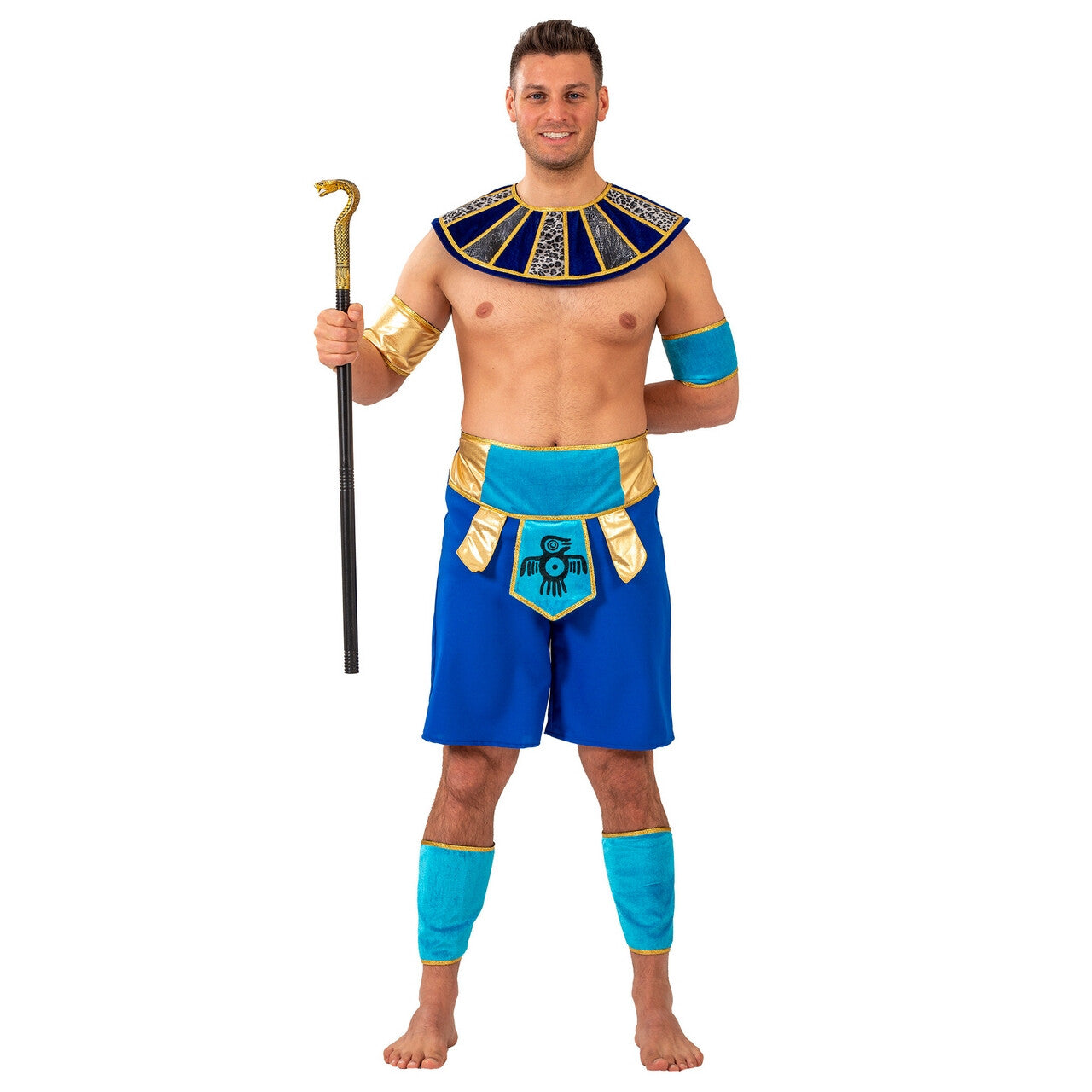 Op deze afbeelding zie je een Kostuums, van het merk Funny Fashion. Egyptische Koning Maya Man Kostuum