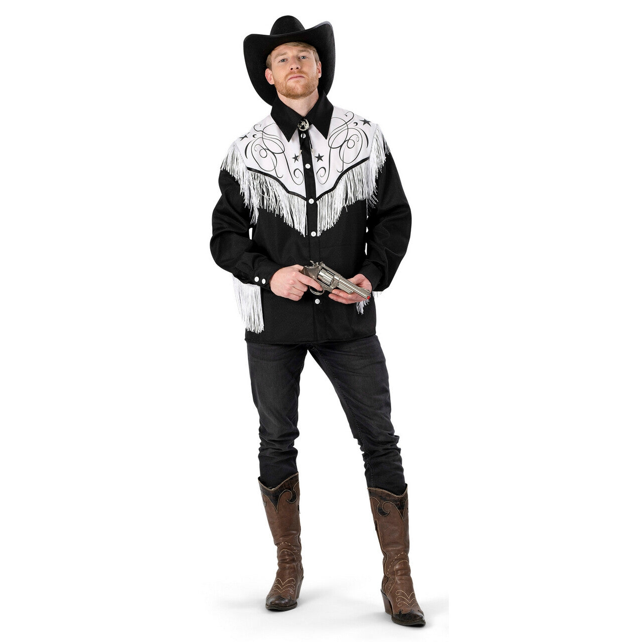 Op deze afbeelding zie je een Kostuums, van het merk Funny Fashion. Show Cowboy Rodeo Buddy Cow Man